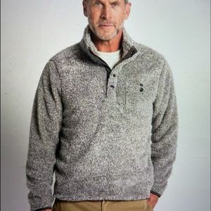 True Grit Melange Shag Sherpa Pullover XL - Natural - NWT